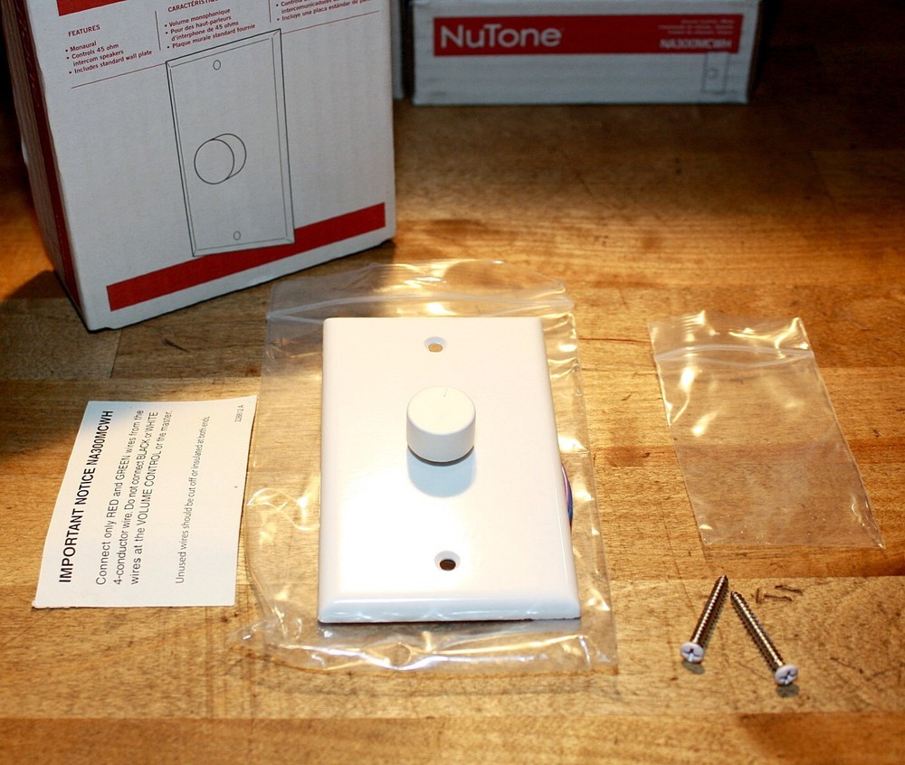NuTone® NA300MCWH Volume Control