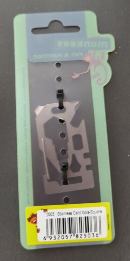 Munkees Stainless Steel Card Tools - Square