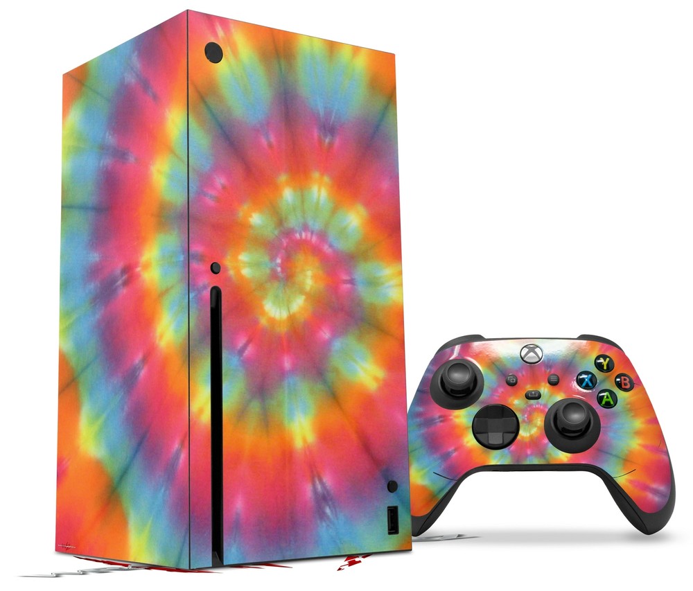 Skins XBOX Series X Console Controller Tie Dye Swirl 102