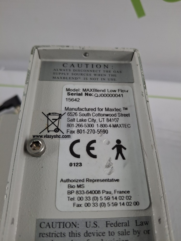 Maxtec, Inc. MAXBlend Low Flow Air/Oxygen Blender