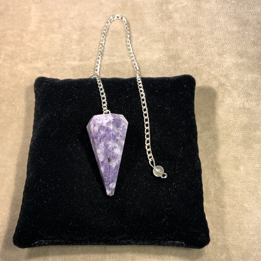 Lepidolite Gemstone Pendulum / Pendant #3