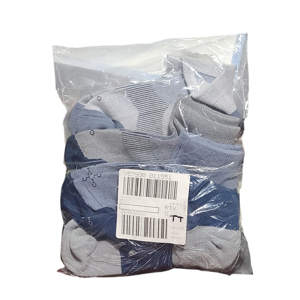 Tommie Copper Blue 4Pk Ankle Compression Socks - Medium