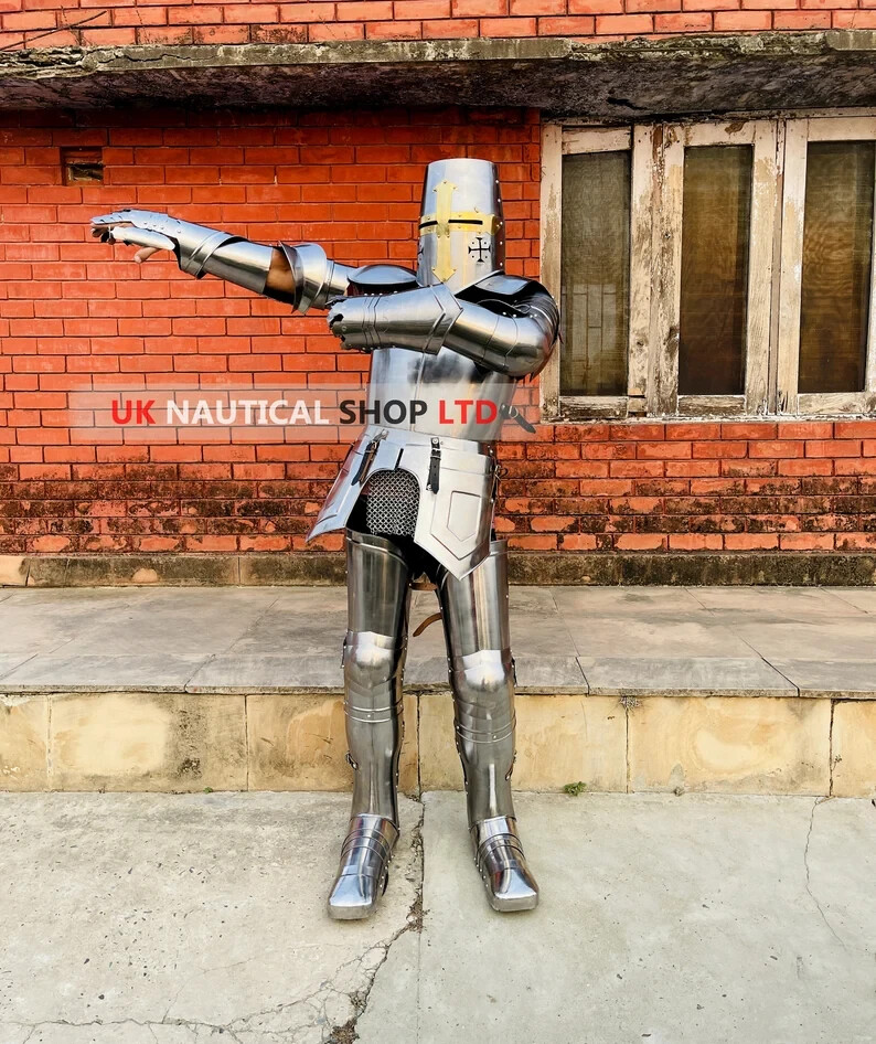 Medieval Templar Knight Armor Suit