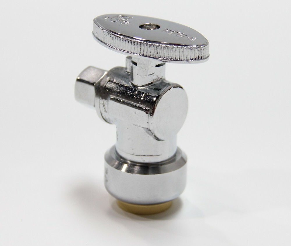 EFIELD 5PCS 1/2" PUSH FIT X 3/8" OD COMPRESSION ANGLE VALVE 1/4TURN