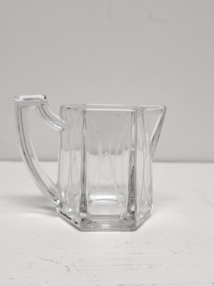 Vintage EAPG Krys-Tol Creamer In Chippendale Panel Pattern With Beatiful Etchin
