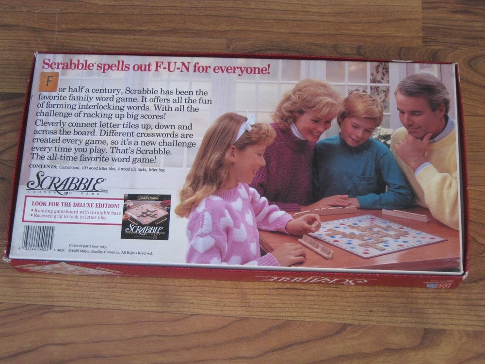 Vintage Scrabble Crossword Game 1989 Complete