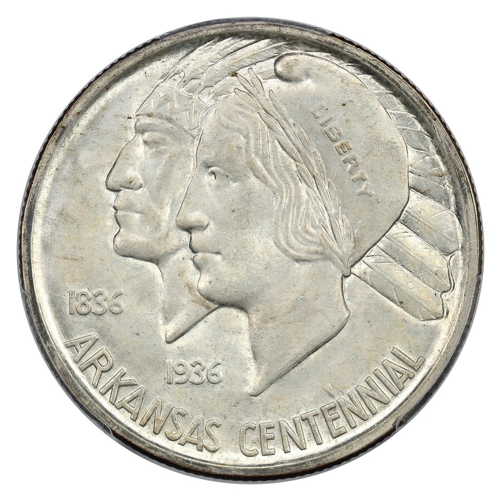 1936-D 50C Arkansas PCGS MS65 - Classic Silver Commemorative - Low Mintage Issue