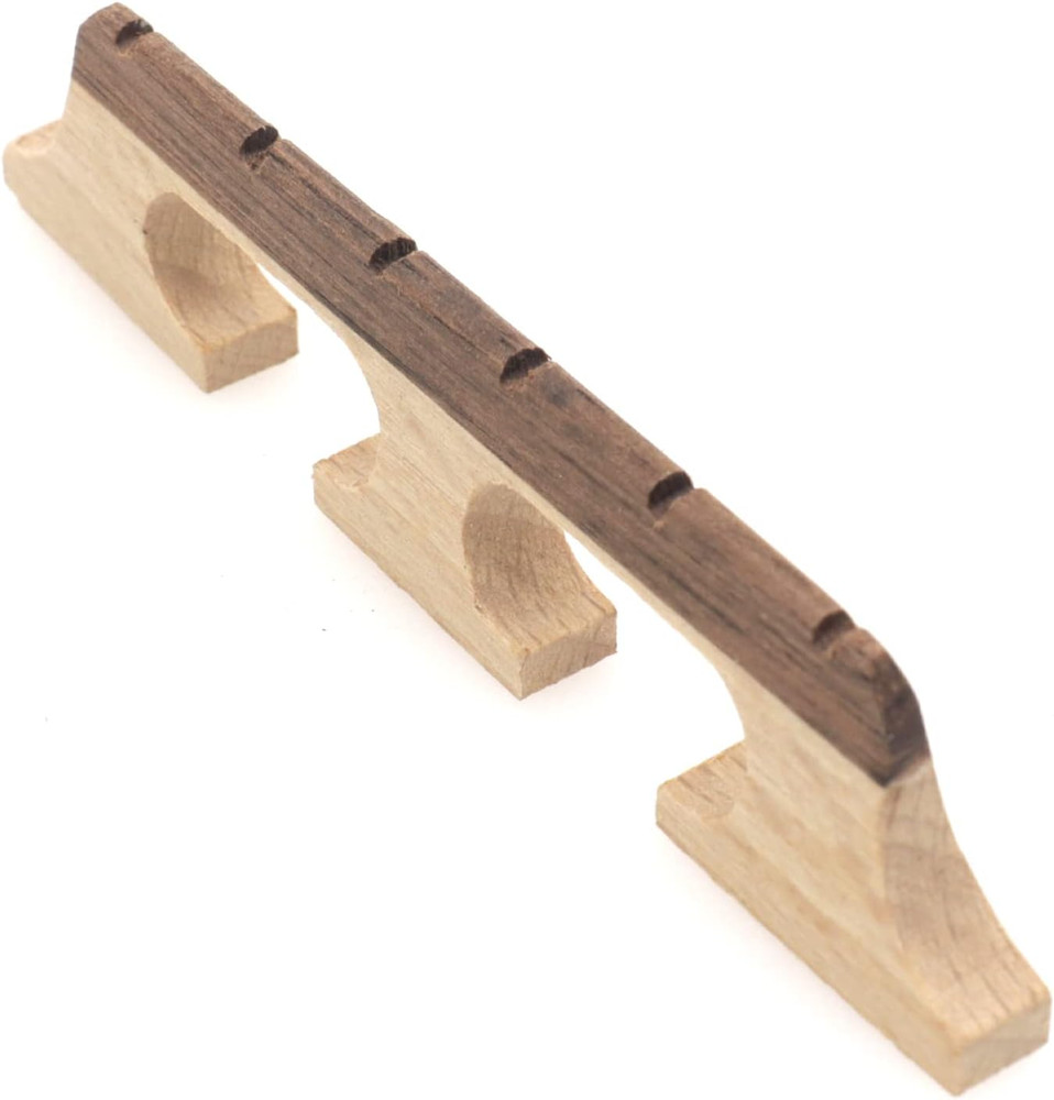 6-String Banjo Bridge, Ebony Maple Banjo Bridge Replacement Composite with Dual-