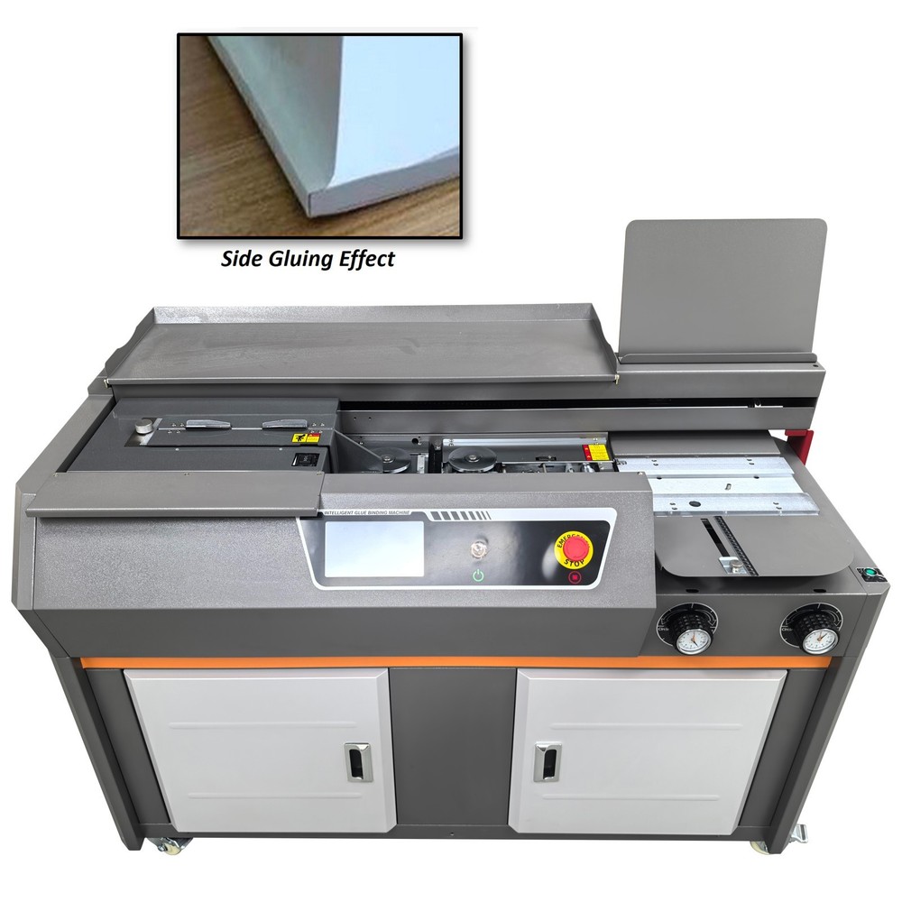 A4 Automatic Perfect Binding Machine 7'' Touch Screen Side Gluing Book Binder US
