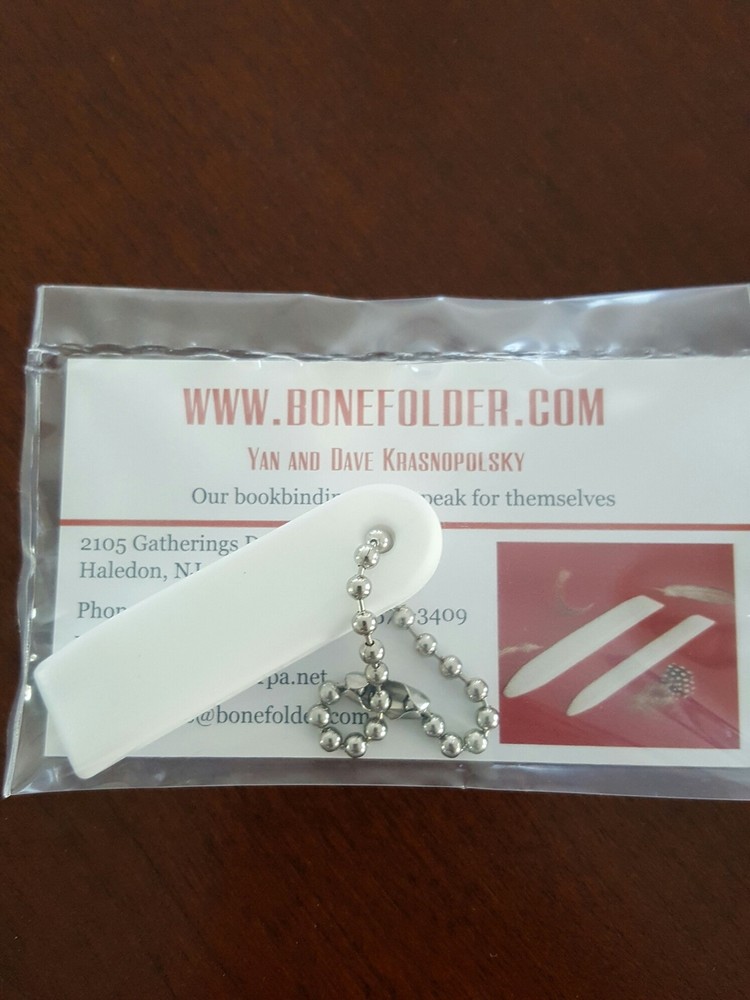 Bookbinders Keychain Bone Folder made from Teflon