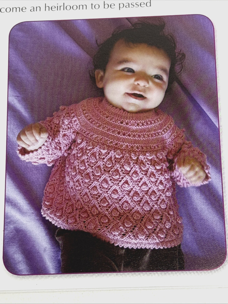 Baby Bubbles Smock Knitting Pattern Cards Pages