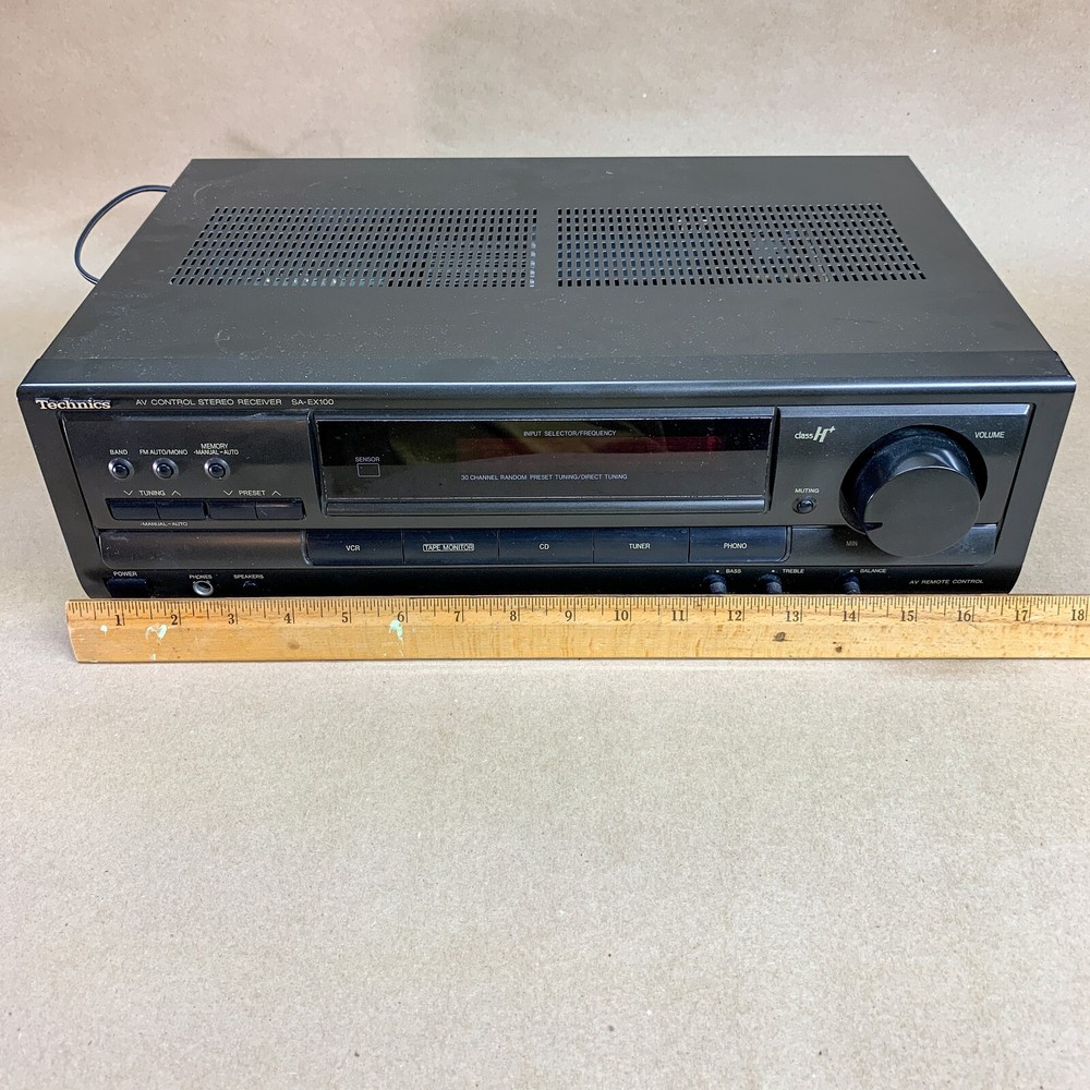 Technics SA-EX100 AV Control Stereo Receiver Amplifier Bundle with Remote Works