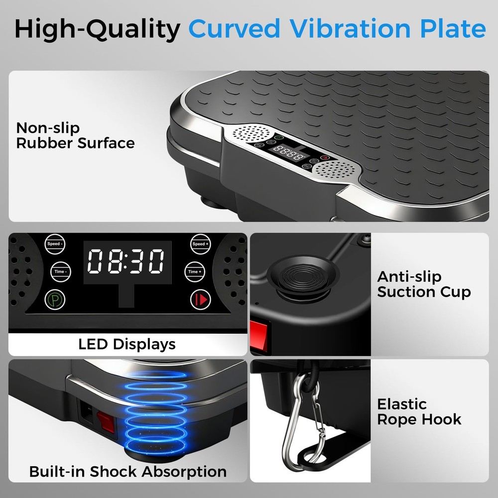 AoraPulse Vibration Plate Exercise Machine, for Black