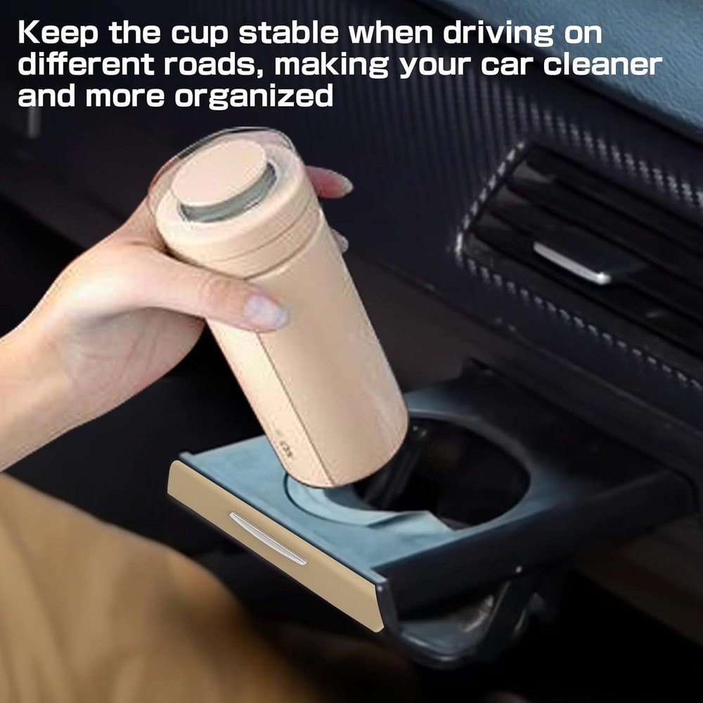 Pair Retractable Cup Holder Compatible with BMW 3 Series E90 E91 E92 black