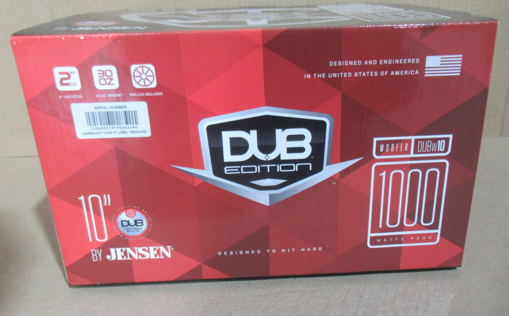 JENSEN DUBw10 DUB EDITION 10" SUBWOOFER