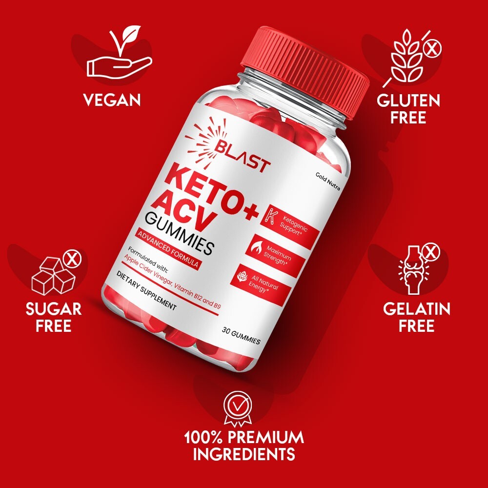 Blast Keto ACV Gummies, Max Strength Formula, BlastKeto + ACV Gummies (2 Pack)