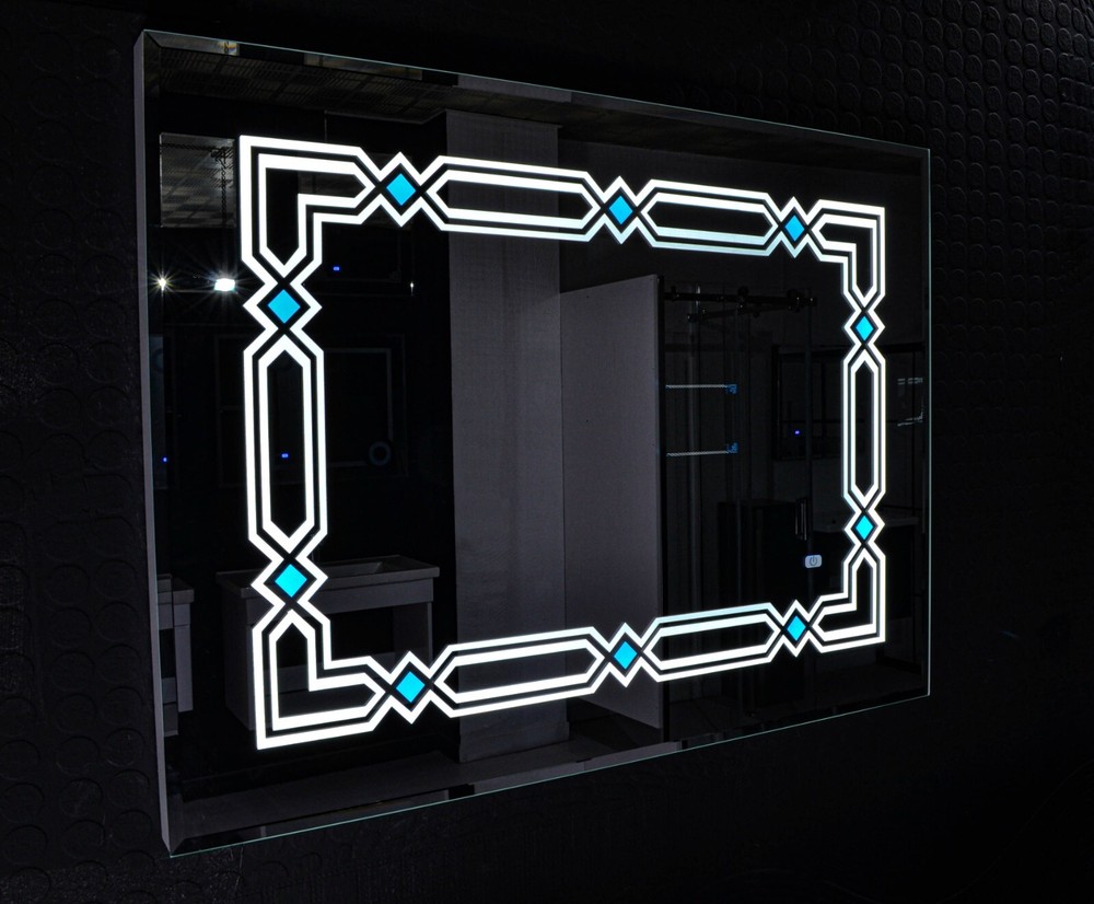 Touch Mirror LED Patterned and Colored