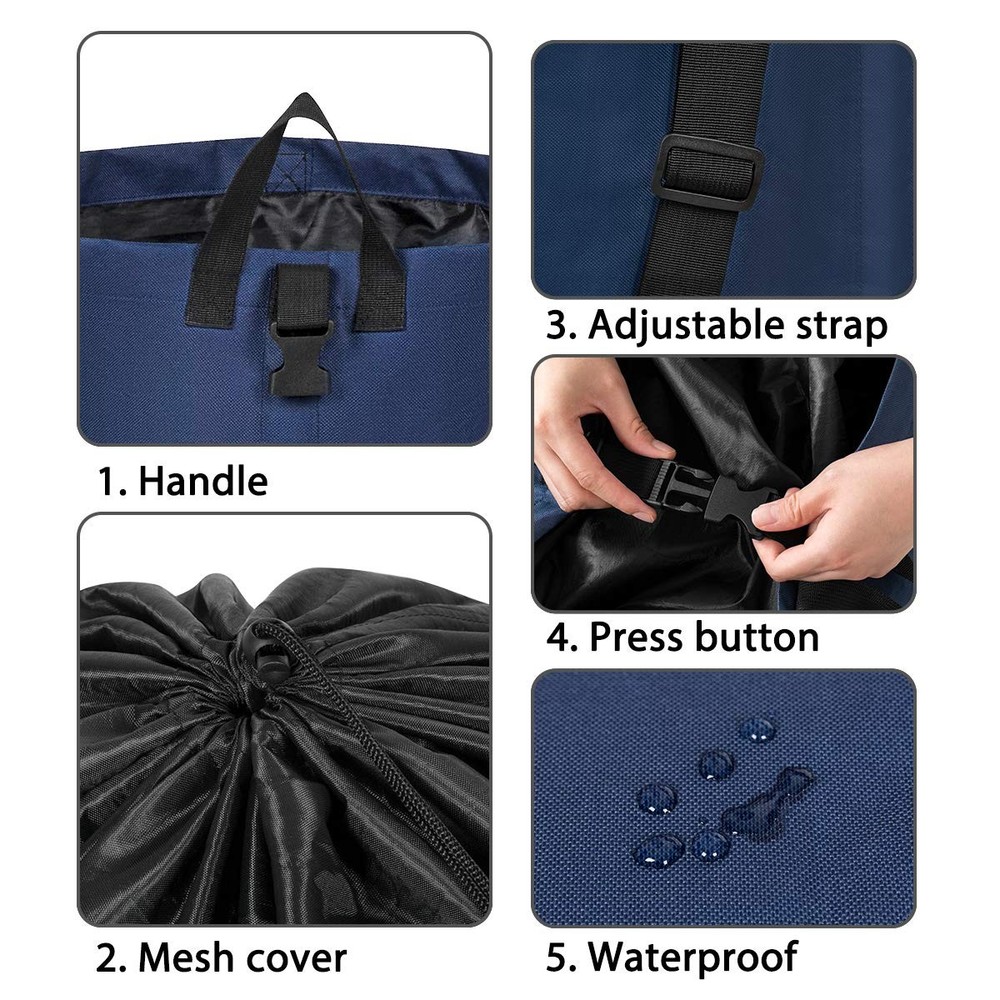 106L Extra Large Laundry Hamper with Drawstring Dorm Room Backpack Bag