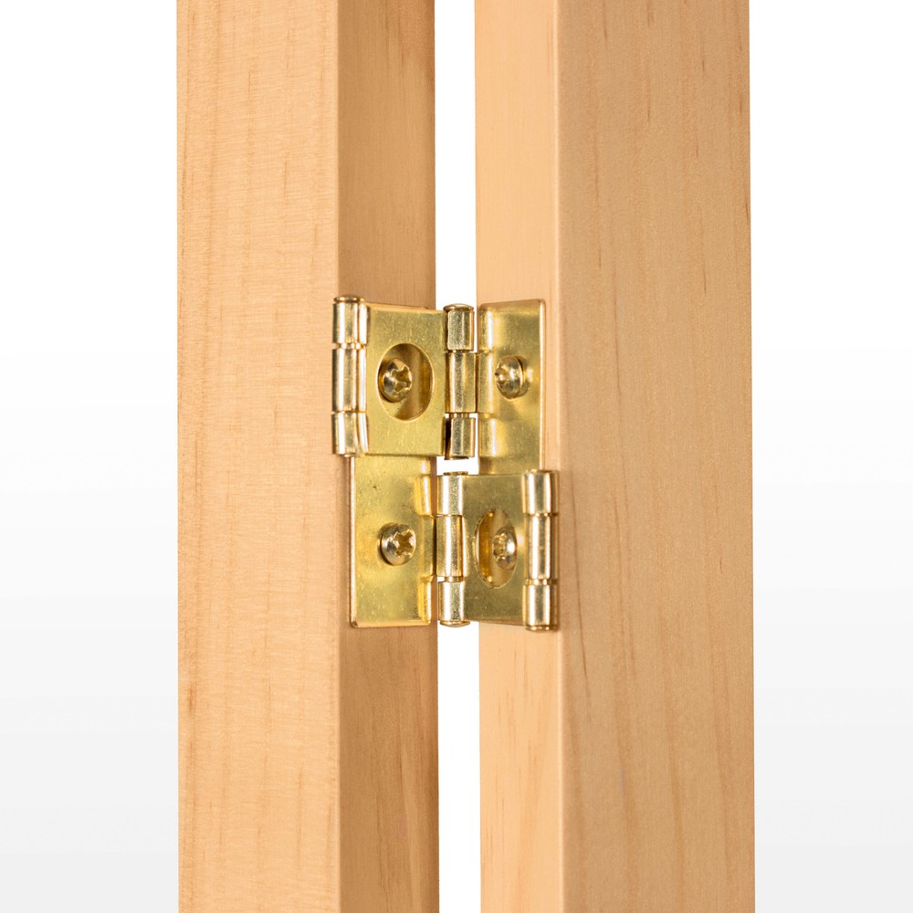 6 ft. Tall Clear Plastic Partition Natural 4 Panel