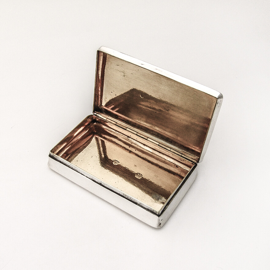 Antique Austrian Snuff Box Sterling Silver 1815