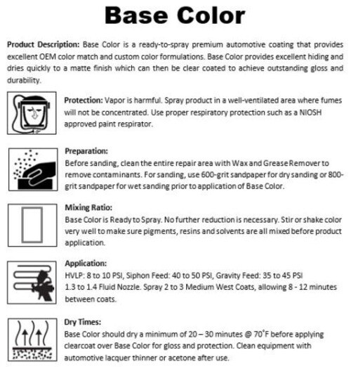 Dodge Flame Red color code PR4 - Base Color Pint
