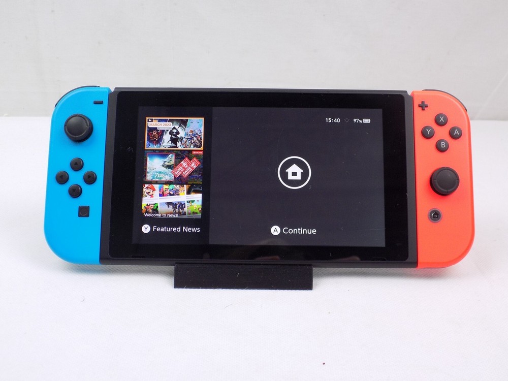 Switch Neon Red Neon Blue Handheld Console + Charger (No Dock)