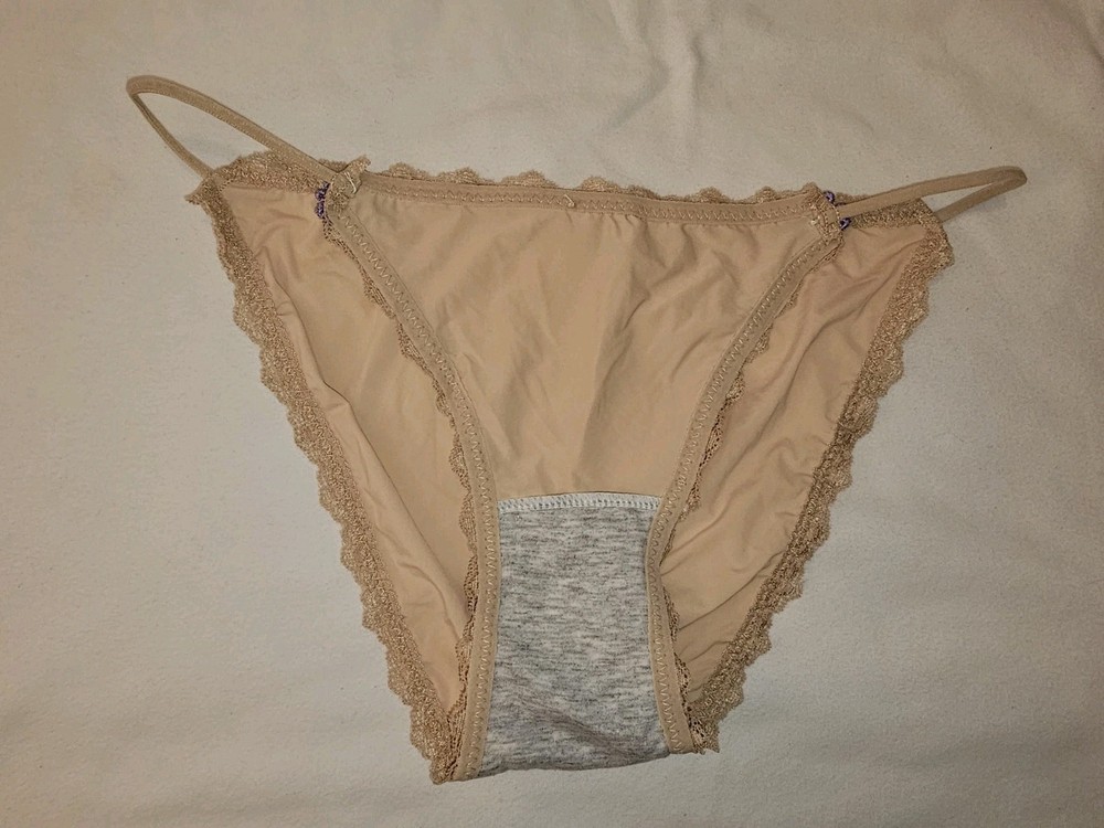Vintage Girly String Bikini Panties. Size Large