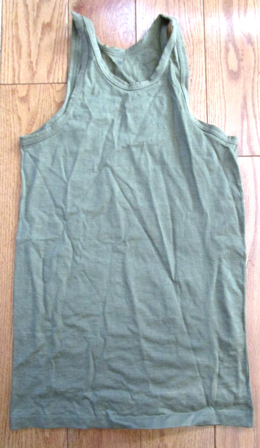 Vintage WW2 OD Tank Top SIZE 36 Western Und Co 1945 PHILA DEPOT Military ARMY