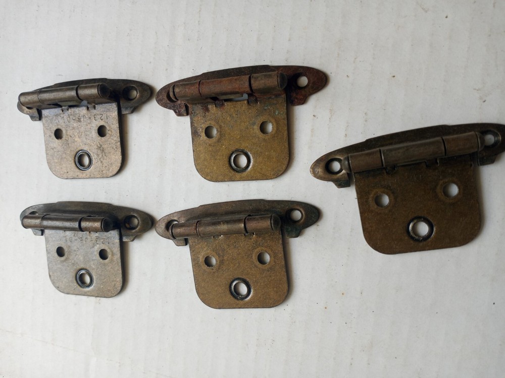 28 Antique CABINET Hardware HINGES set NO SCREWS