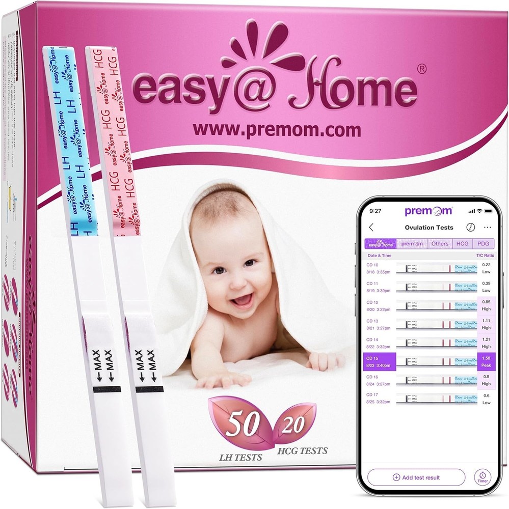 50 Ovulation Strips & 20 Pregnancy Tests for Quick Conception Tracking