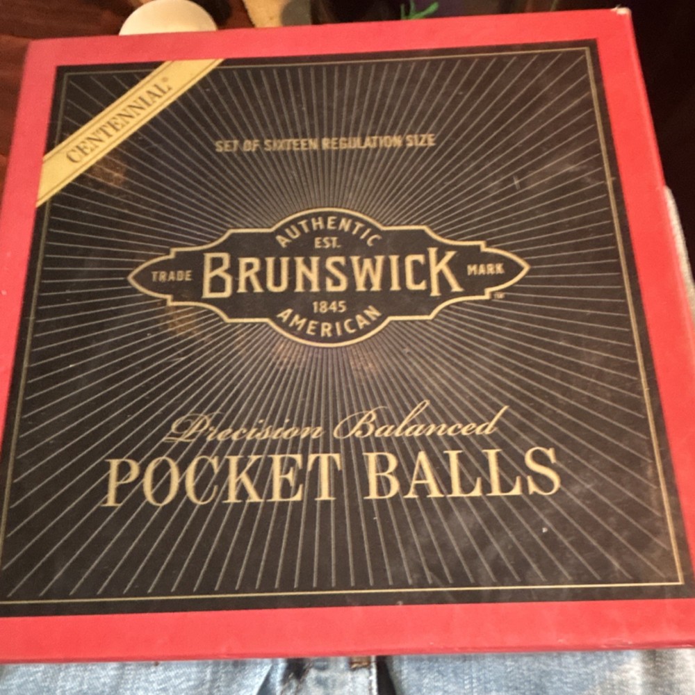 Brunswick Centennial Precision Balanced Complete Billiard Ball Set