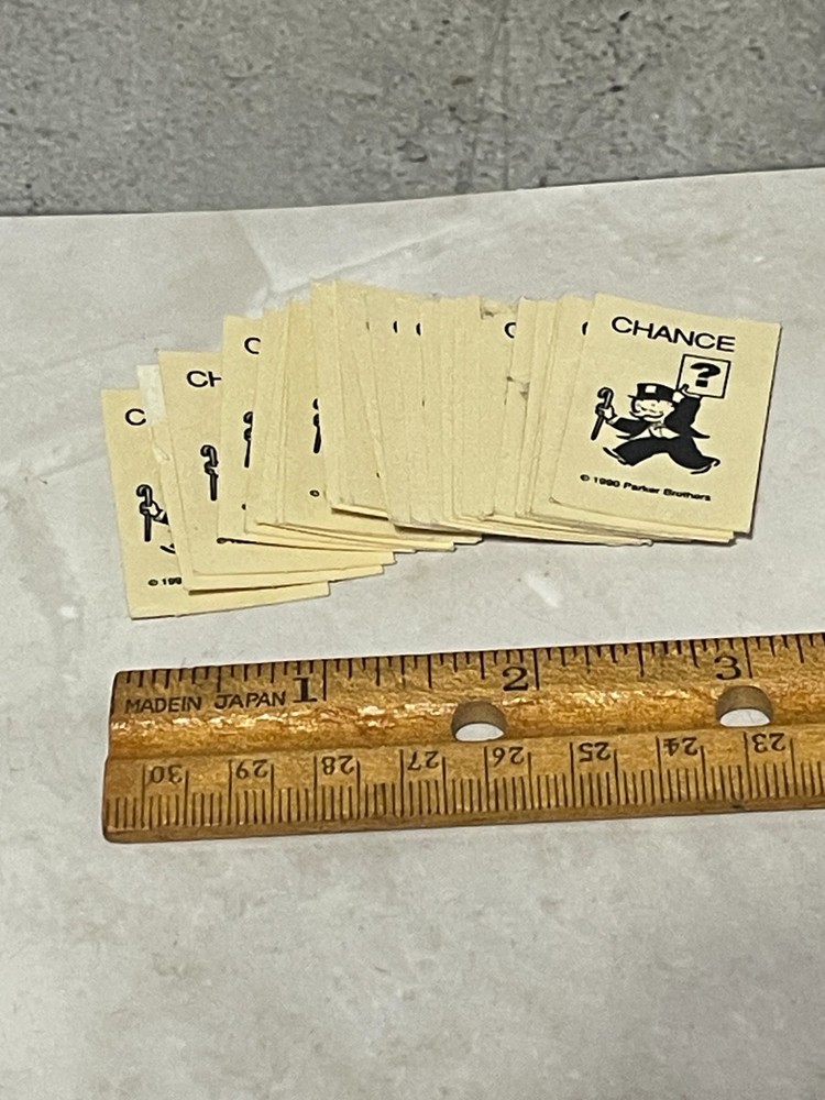 1991 Monopoly Junior Mini Chance cards
