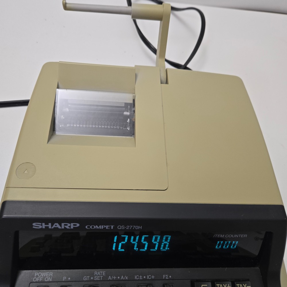Sharp Compet QS-2770H Heavy Duty Print Calculator Tested Working
