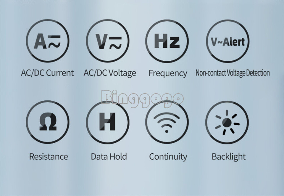 Digital Clamp Meter AC DC Current Ammeter Multimeter Voltage 6000 DC/AC 100A 1mA