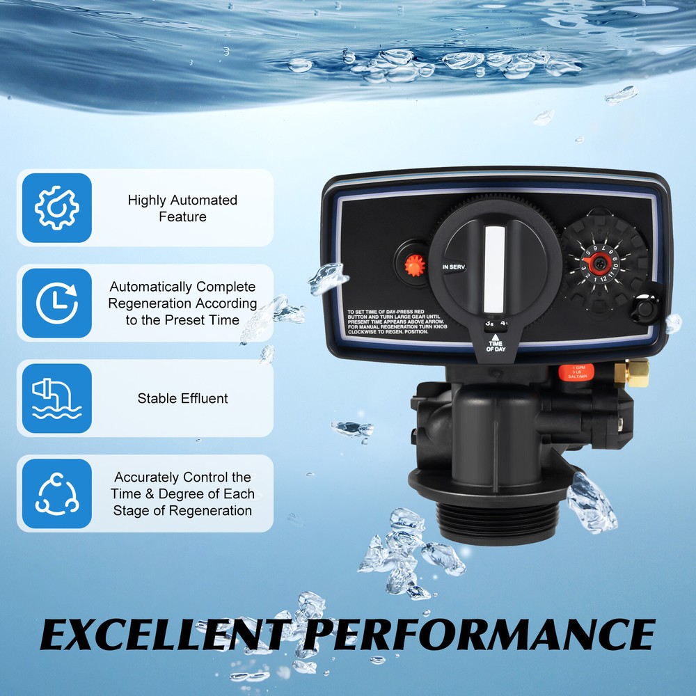 5600 Filter Timer Control Valve 12 Day Clock Water Filter Softener Resin 3W