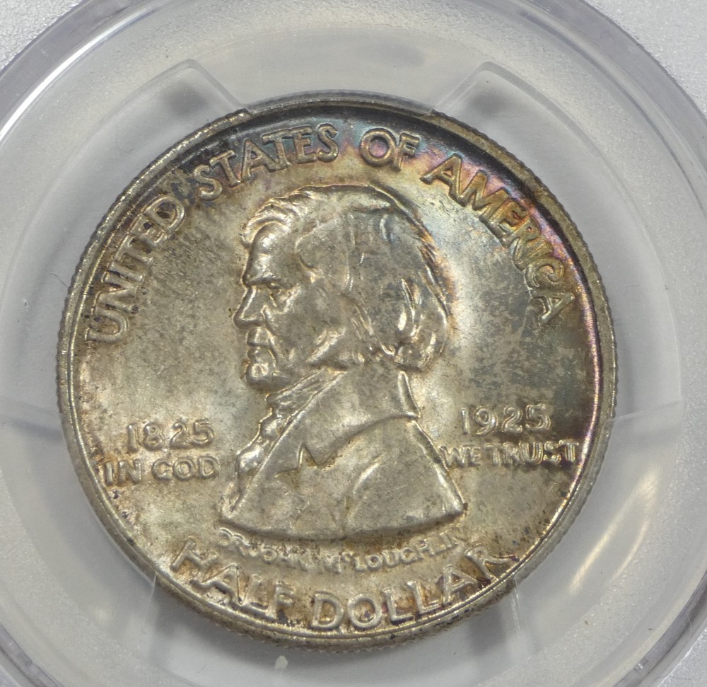 1925 Fort Vancouver Centennial Silver Commem 50c CAC & PCGS Secure Plus MS 67