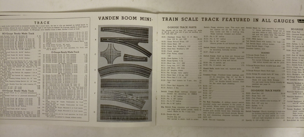 Vanden Boom Mini-Train 1940 Catalog