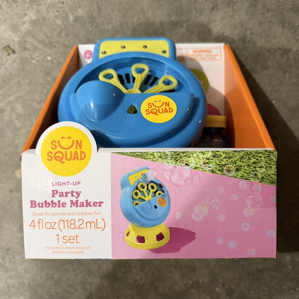 Light-Up Bubble Maker - Sun Squad- w/ 4 Fl Oz. Bottle