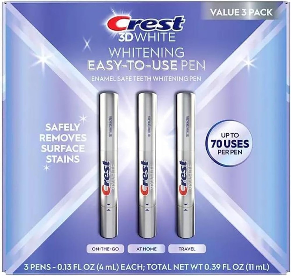 Crest3D White Value 3 Pack - White Easy-To-Use Teeth Whitening Pen Crest 3D