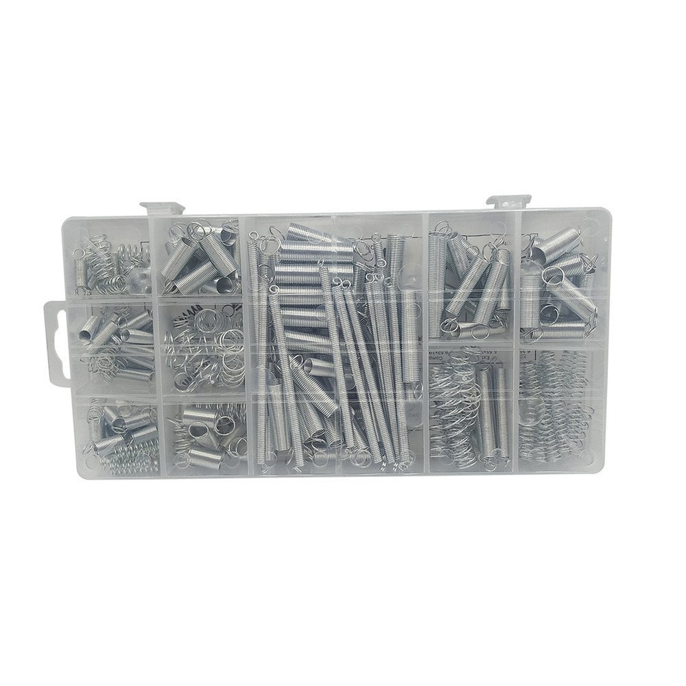 Metal Spring Set 200 PCS Compression Tension Stretch Hooks with Organizer