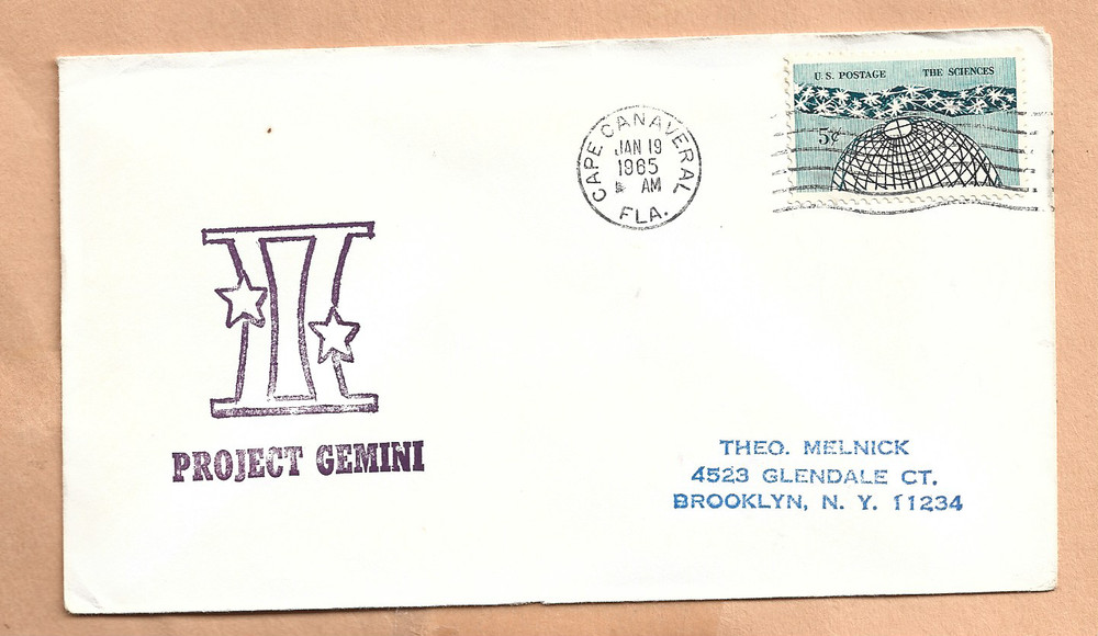 GEMINI 2 LAUNCH JAN 19,1965 CAPE  SPACE COVER  NASA