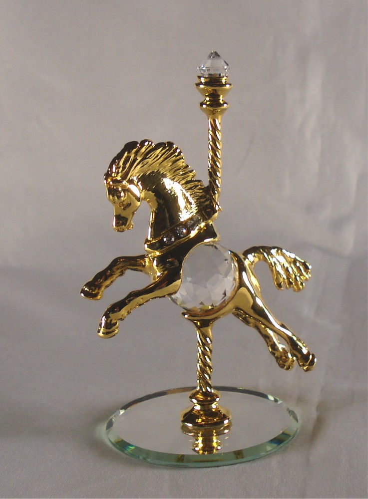 Carousel Horse Handcrafted Using Swarovski Crystal