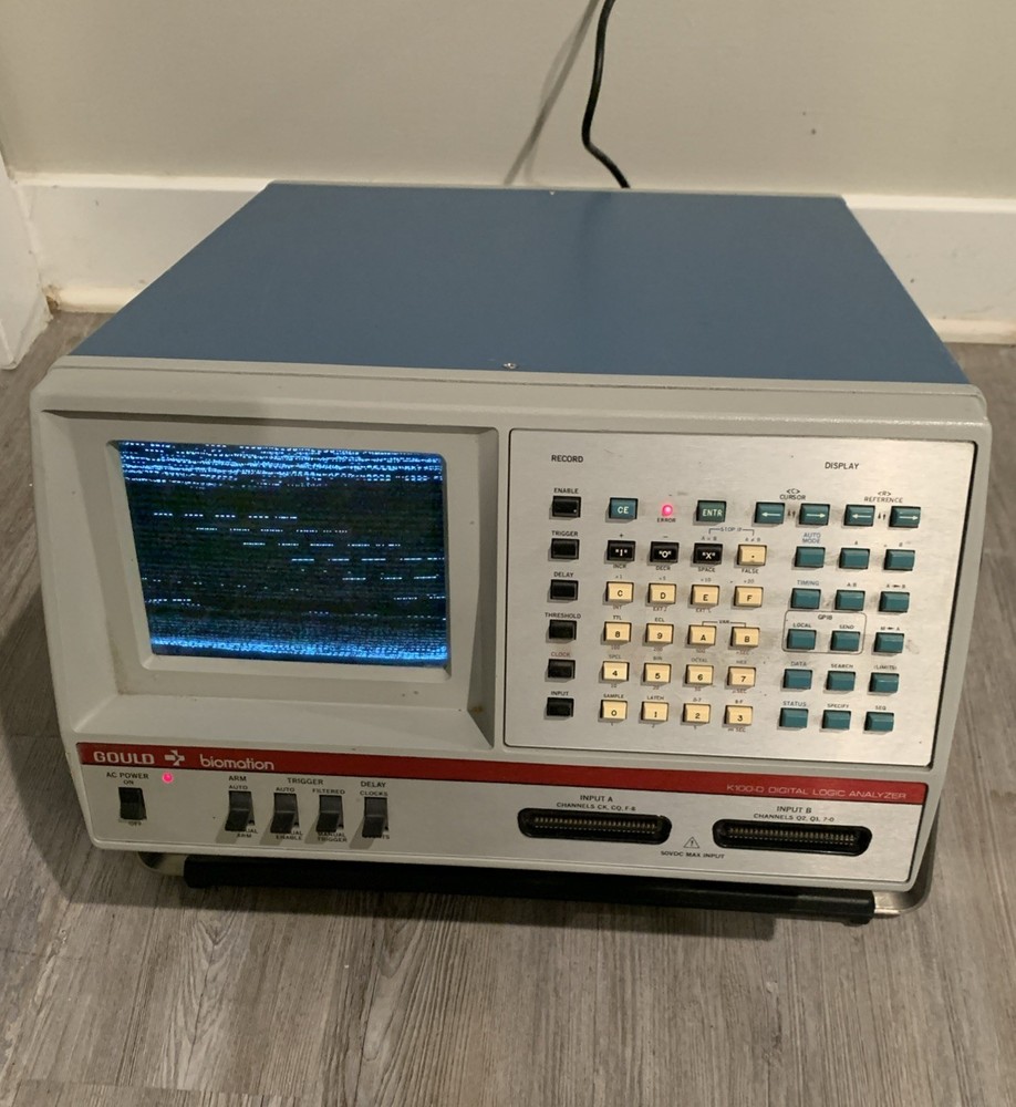 Gould Biomation K100-D Digital Logic Analyzer, Error Flashing, Powers On