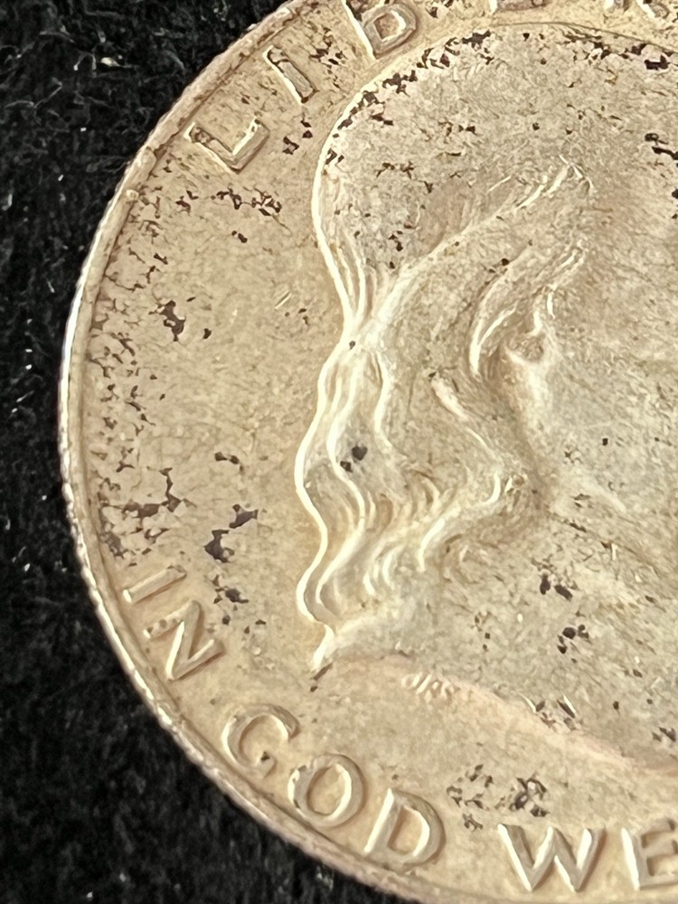 1959 Denver Franklin Half Dollar 90% Silver Circulated