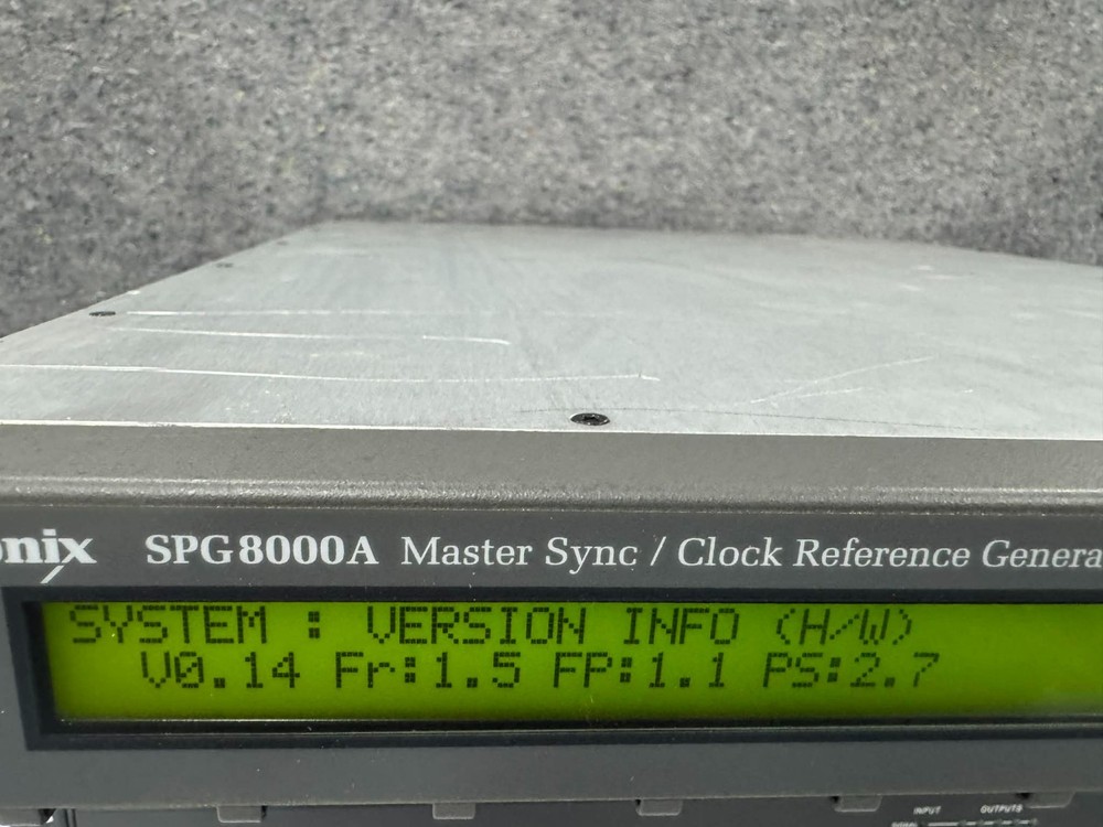 Tektronix spg8000A Master Sync/Clock GPS HD SDI Multi Format Reference Generator