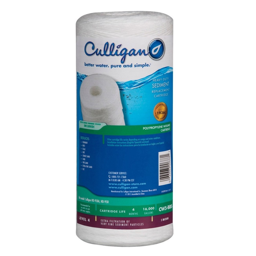 Culligan CW5-BBS Water Filter Replacement Cartridge for Whole House Water...