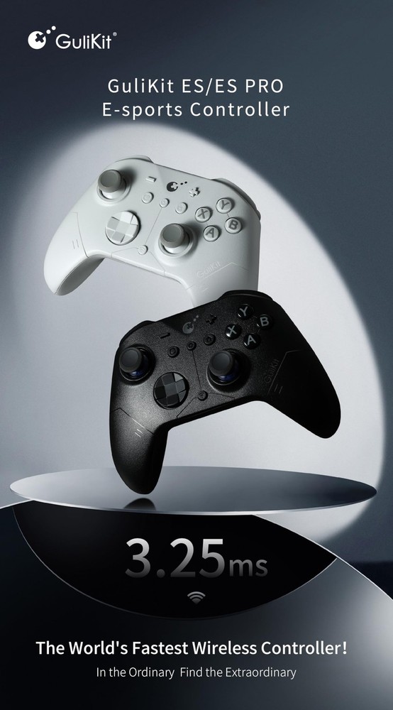 GuliKit ES PRO Wireless PC Controller – TMR PRO-White