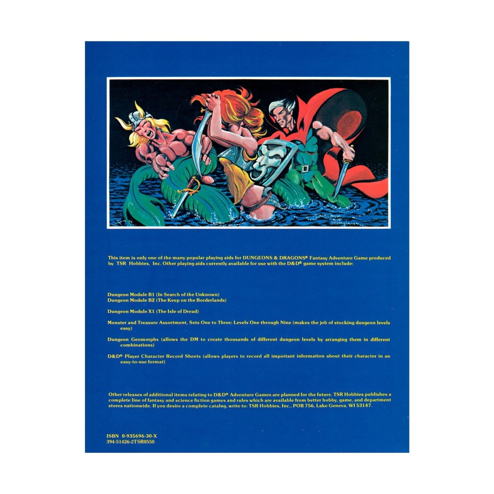 TSR Basic D&D Isle of Dread (3rd, Blue) Fair+
