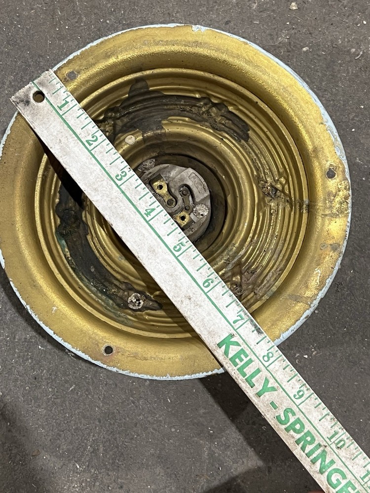 Antique Brass Flush Mount 8” Single Light Ceiling Fixture