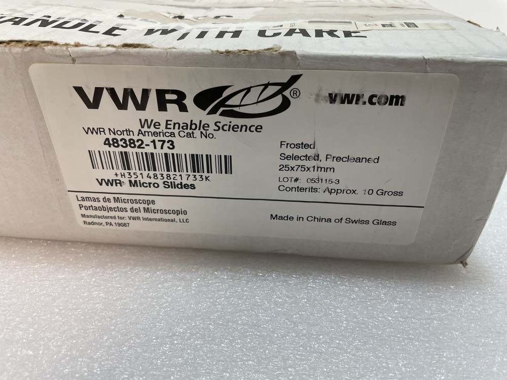 VWR 48382-173   25X75X1MM PRECLEANED